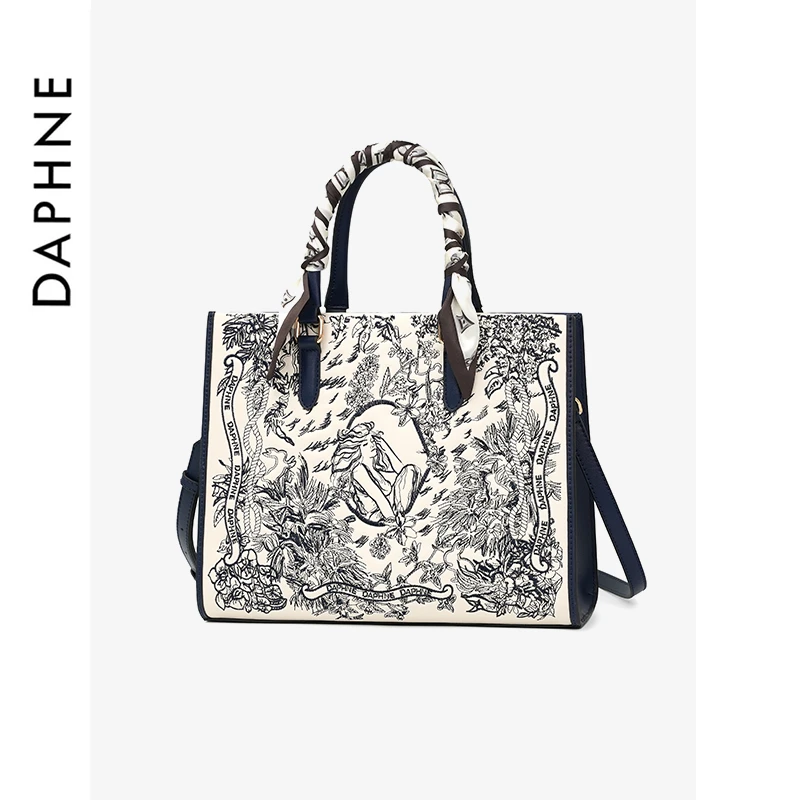 达芙妮Daphne月桂女神单肩包刺绣大容量手提包10397