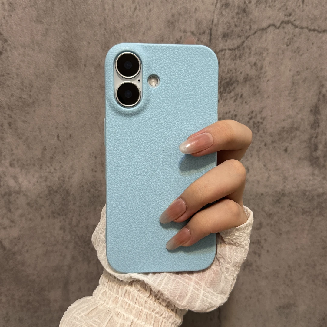 皮纹适用苹果16手机壳新款全包iPhone15promax软壳14简约13/12女