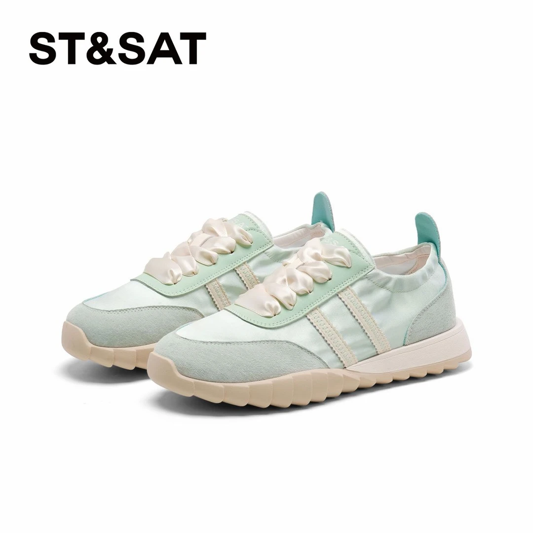 星期六德训鞋女秋季时尚新款轻便厚底潮流舒适透气百搭休闲阿甘鞋