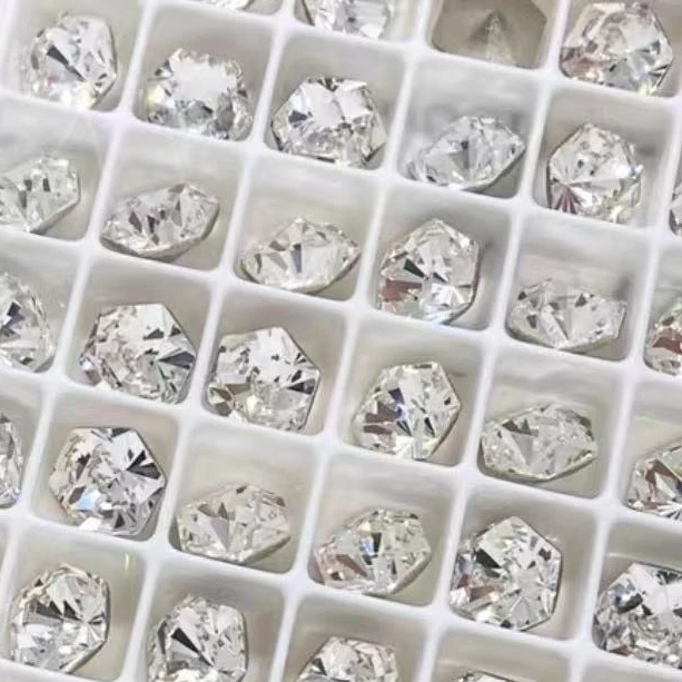 （4699施华洛六边形美甲钻）美甲饰品网红美甲 超闪 爆闪 迷你 透亮