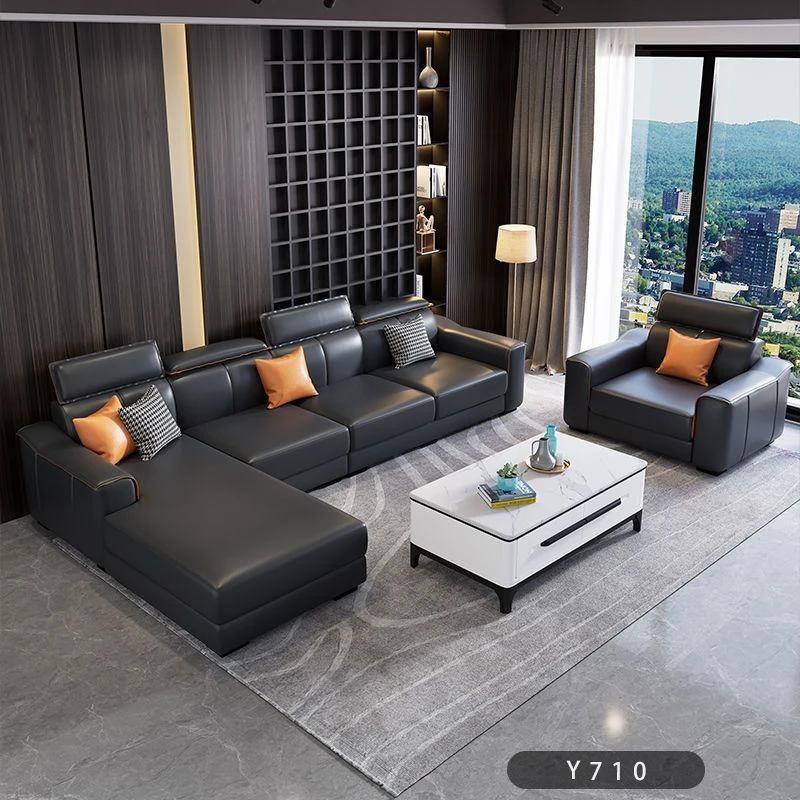 2025年意式极简高端沙发现代简约皮沙发北欧客厅轻奢皮沙发组合