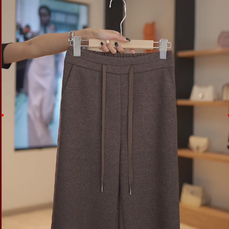 垂顺好穿~软糯窄版显瘦阔腿休闲裤-A192-K8241-GB