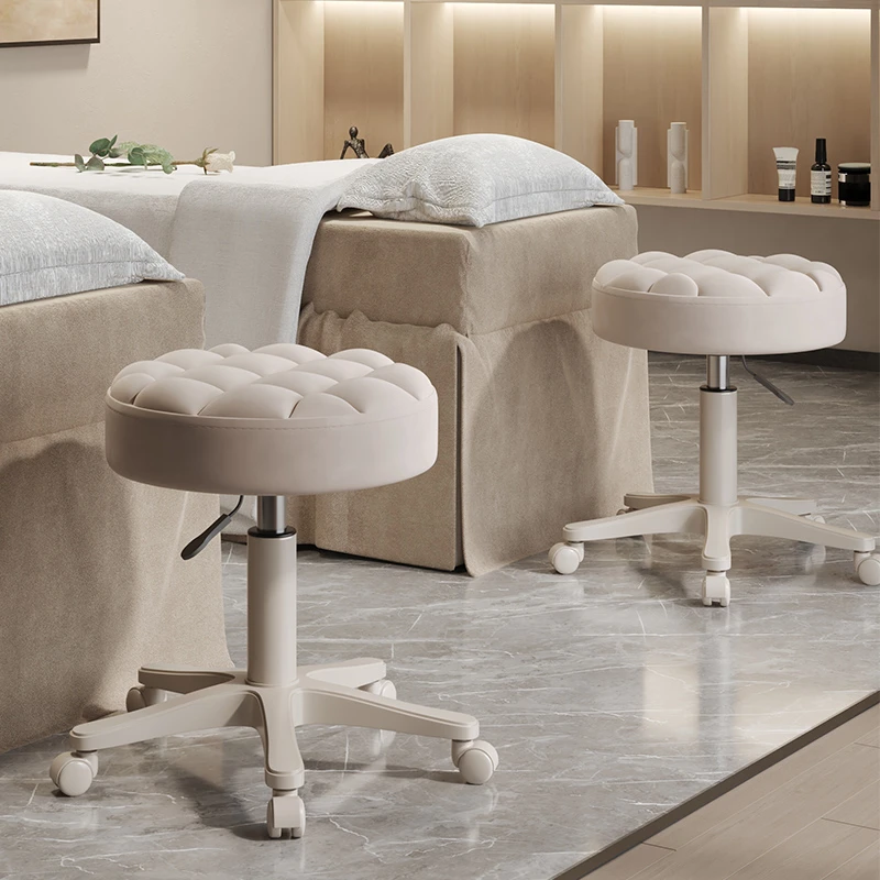 美容凳子美容院旋转升降滑轮美发大工椅子理发店家用美甲圆凳柔软