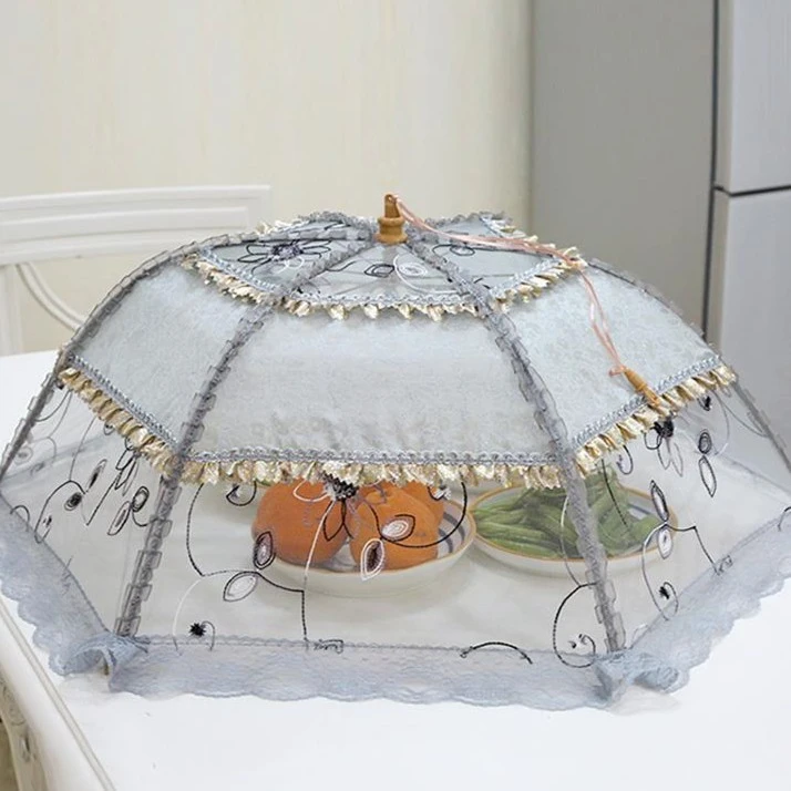 罩菜罩家用可折叠厨房防苍蝇高级剩菜罩食物罩饭菜伞餐桌罩盖菜罩