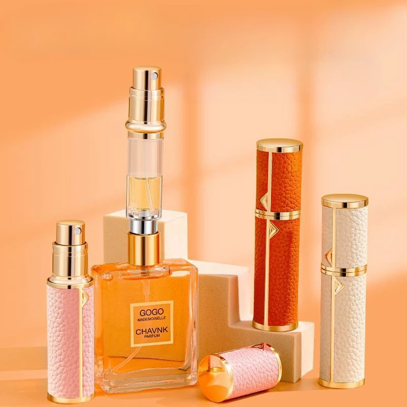 加厚玻璃 真皮高端的香水分装瓶底部充装5便携式小样空喷雾器