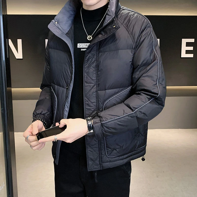 羽绒服男2023年新款潮流帅气轻薄短款潮牌冬装衣服加厚外套男冬季