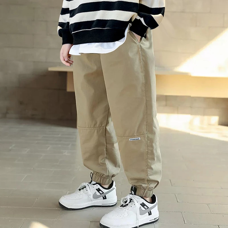 运动春秋宽松中大童韩版休闲裤男童裤儿童裤子休闲秋季大童工装