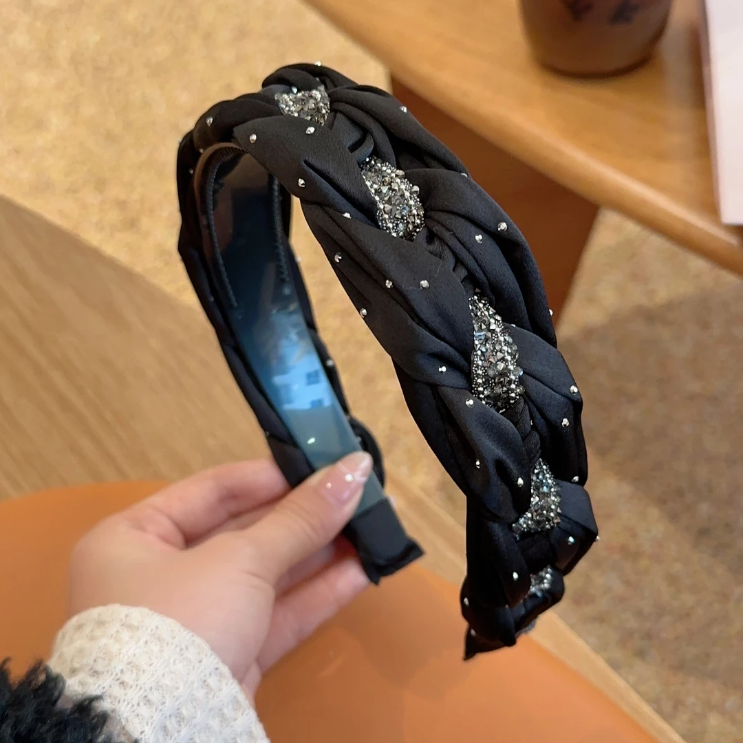 韩版复古闪闪麻花款发箍气质头箍发卡女宽边压发高颅顶高级感A327