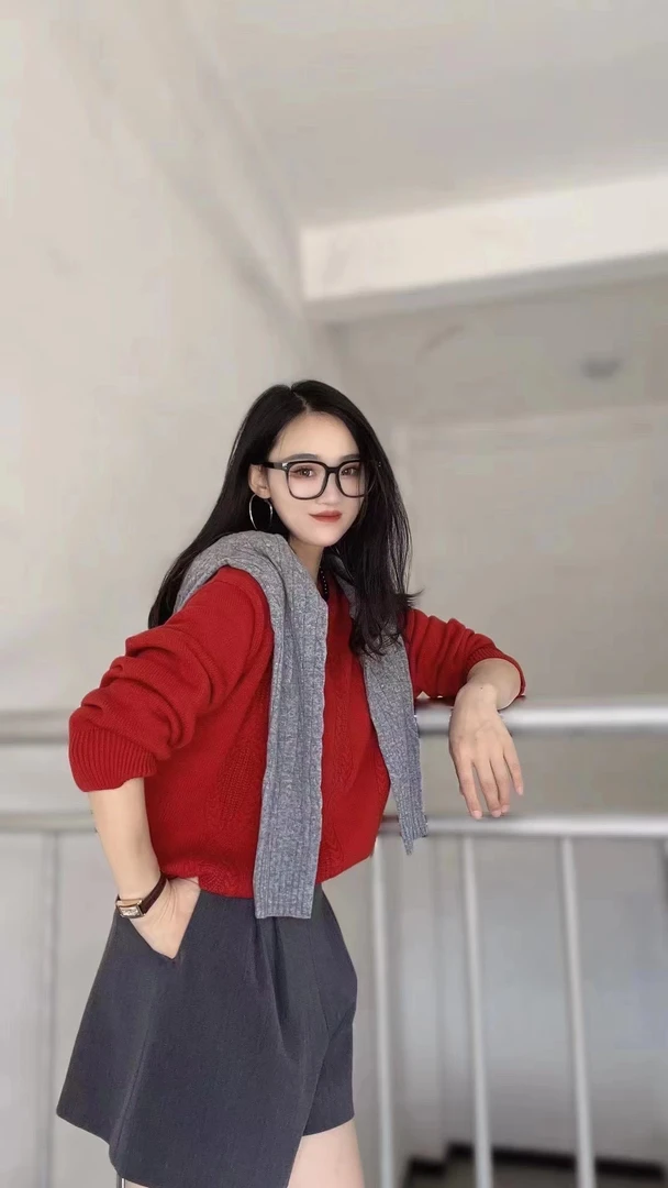 〖荷贝俪〗正红羊毛上衣