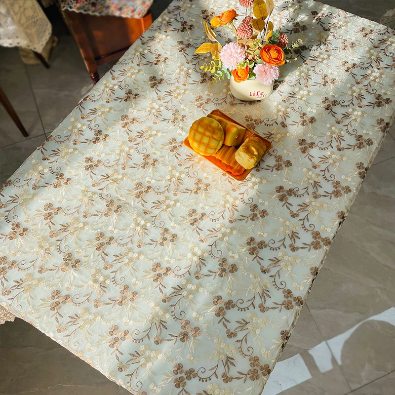 XY3027水溶绣桌布餐桌盖巾茶几欧式高档盖布平价入冬