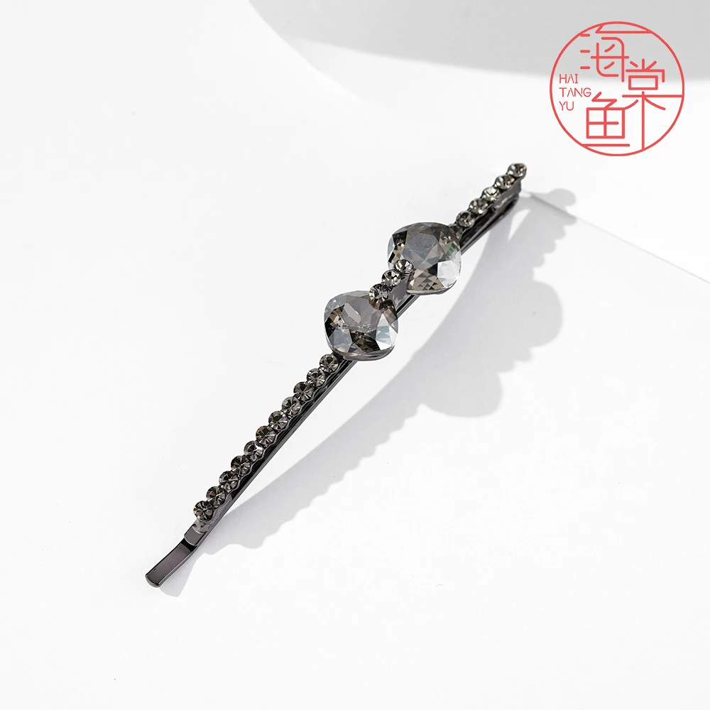 FJ3401黑色菱形小一字夹