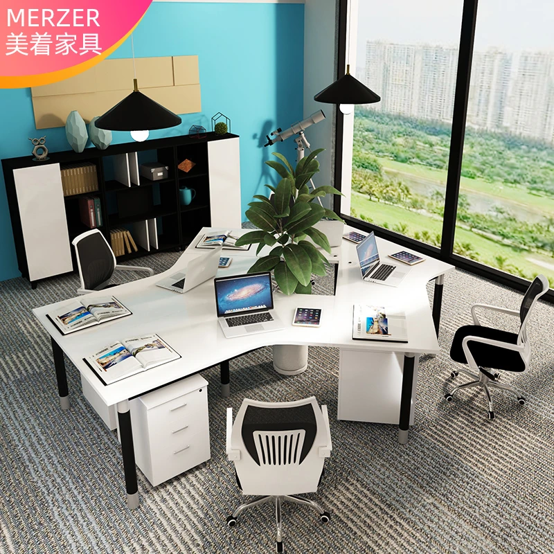 办公室职员办公桌电脑卡座创意员工办公桌椅组合现代简约员工工位