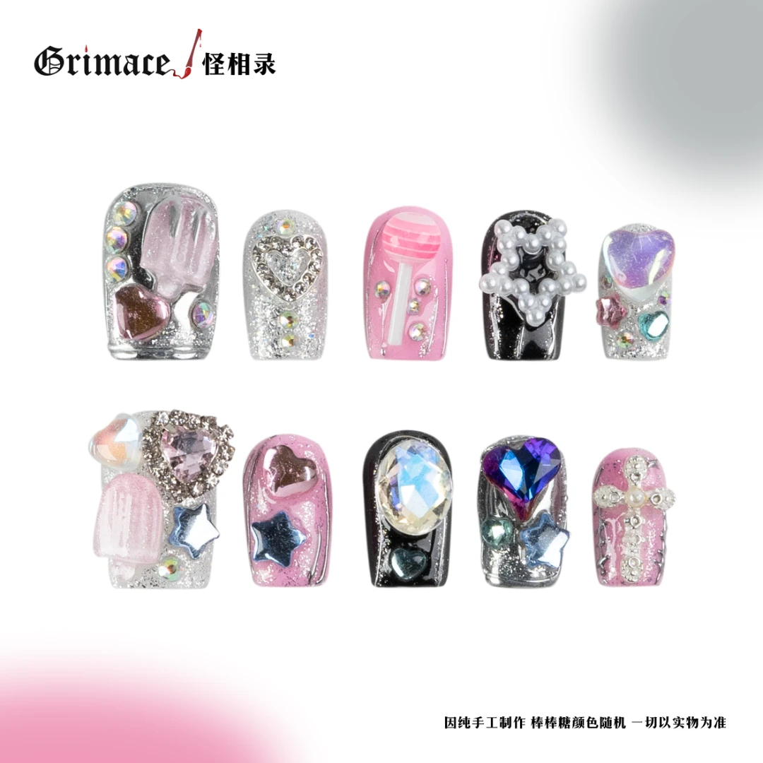 【落跑甜心】怪相录纯手工穿戴甲短方/夏日甜妹Y2K风/入门推荐