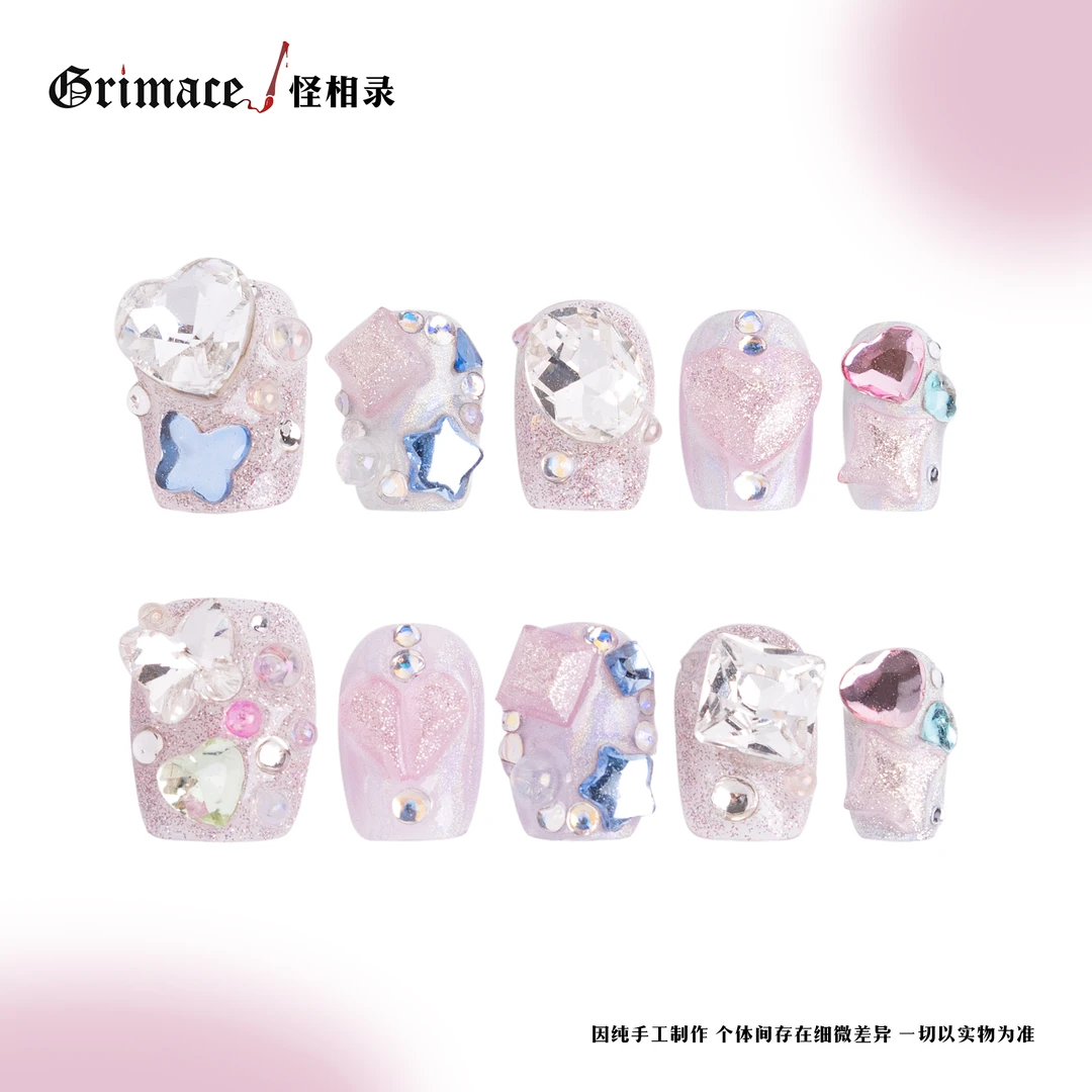 【霓虹甜心】怪相录纯手工穿戴式美甲/甜辣y2k短甲/夏日辣妹出击
