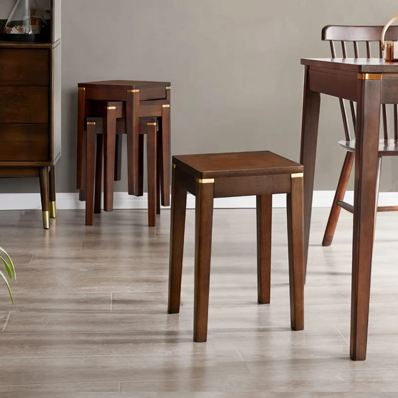 【山晓铜素方凳】家用现代简约板凳客厅餐桌矮凳可叠放餐凳