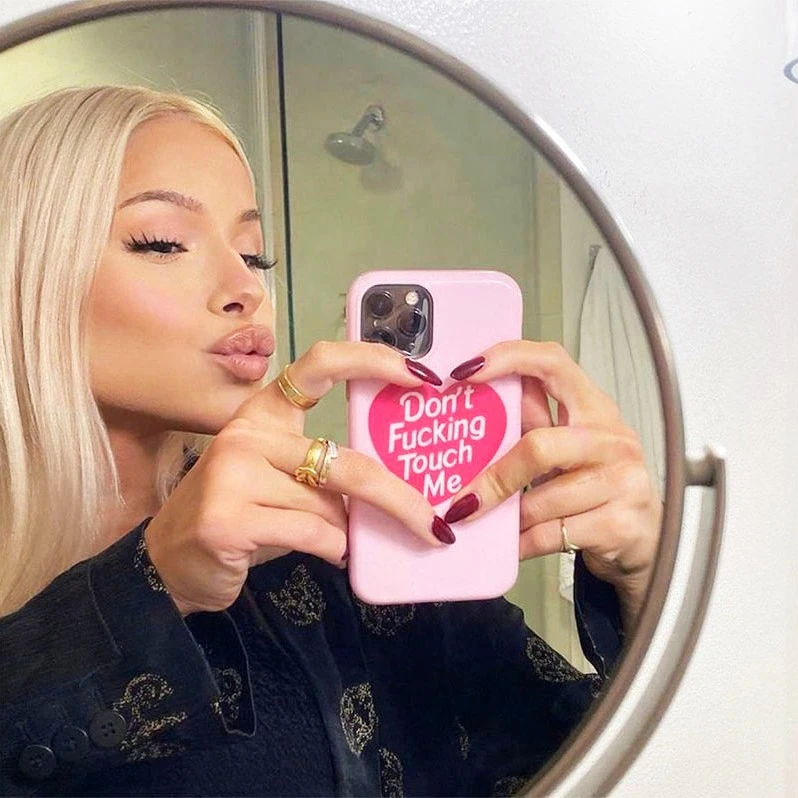 <火山>Don't touch me甜酷爱心手机壳