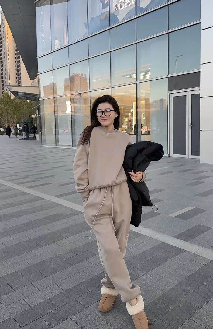 NO退！加绒卫衣卫裤套装