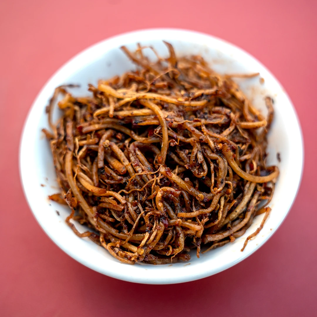 傣味精选腌撇菜根微辣250g云南德宏特产腌制韭菜根撇菜根即食