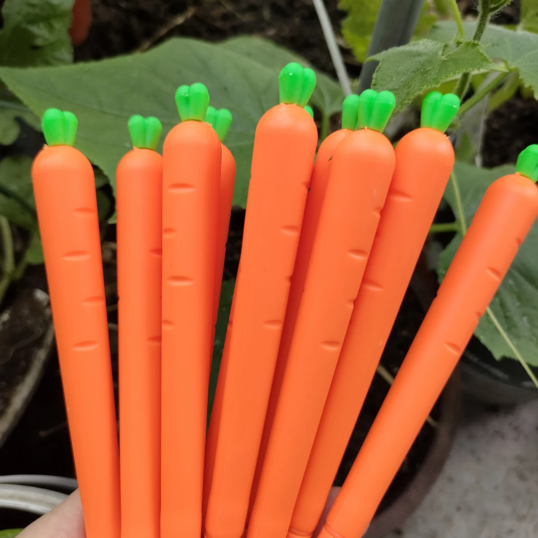 韩国可爱卡通仿真萝卜学生中性笔小清新胡萝卜儿童文具学习奖品