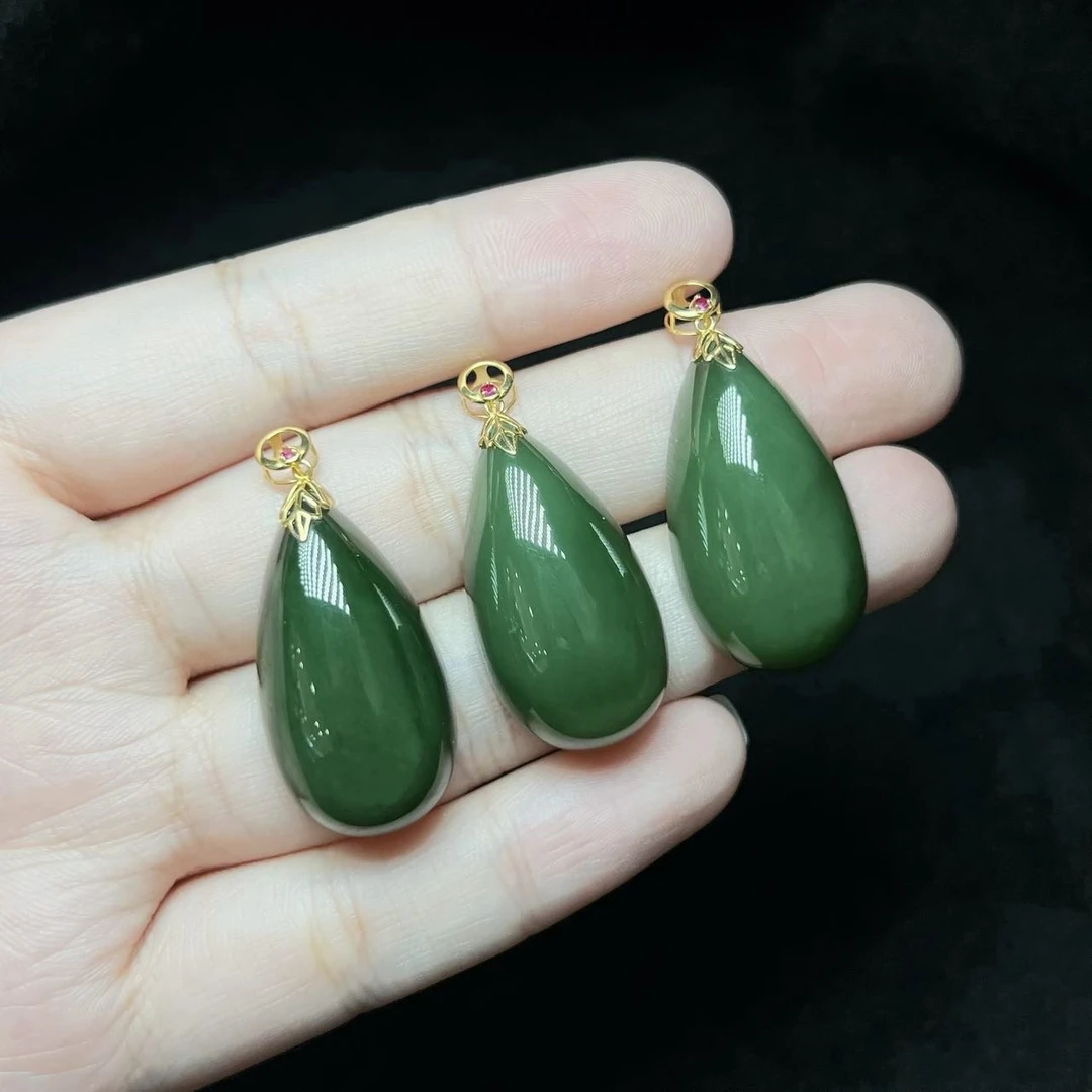 【志朋哥专属】31 ZP1343-18k金和田玉吊坠-多样性发一件-29x15x8mm