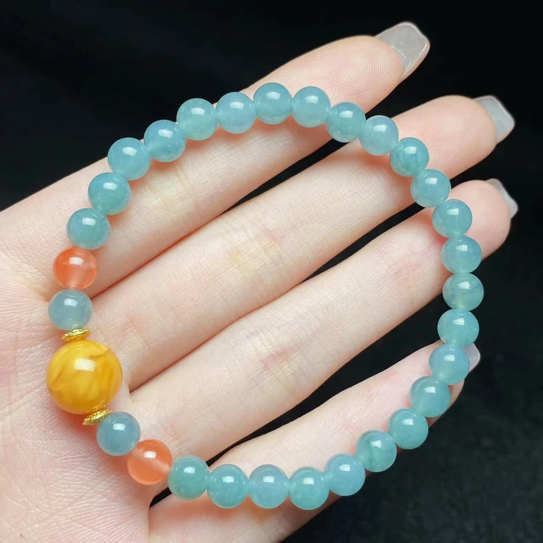 M054-翡翠DIY单圈手串-5.5mm