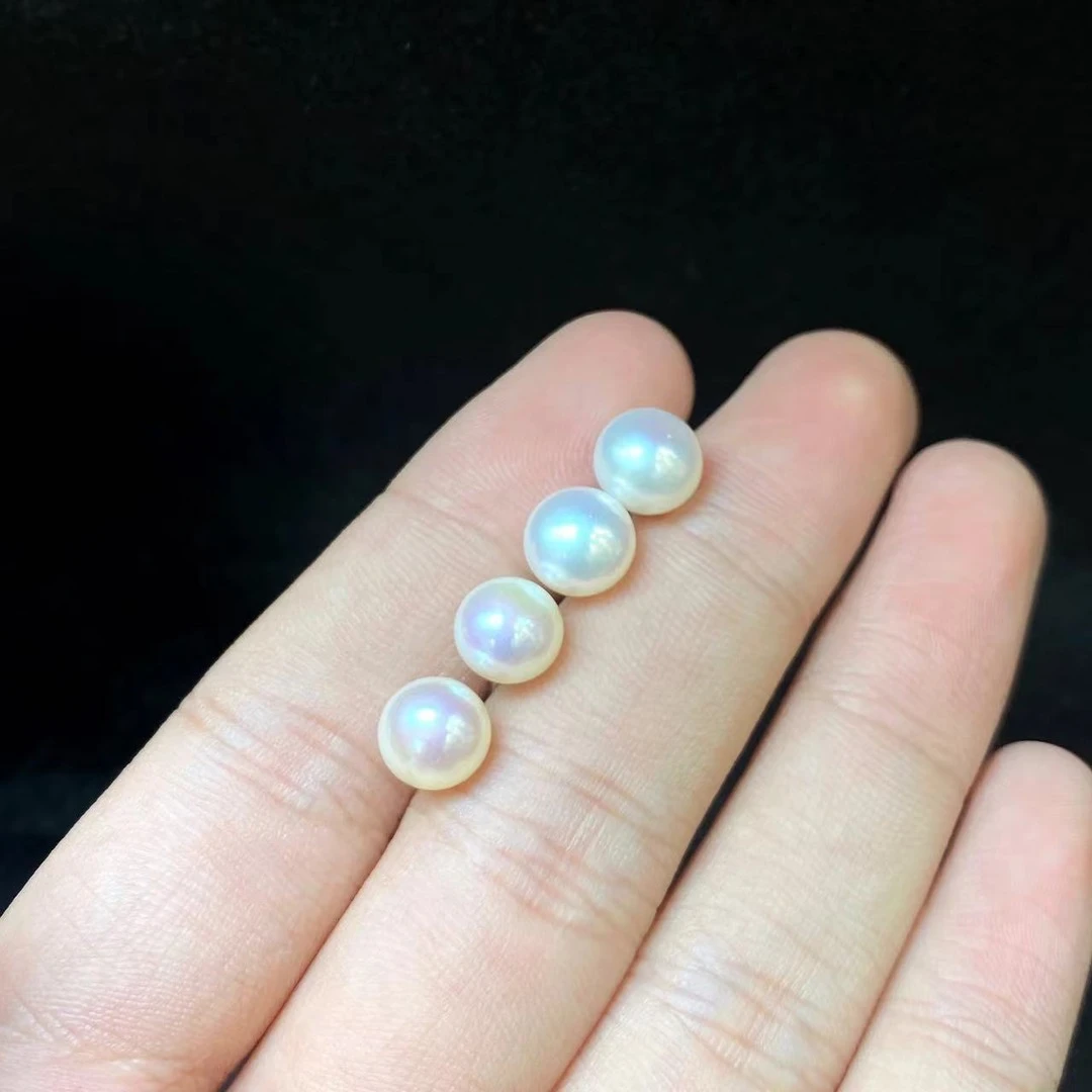 【志朋哥专属】31 ZP3192-S925银镶嵌珍珠耳钉-多样性发一件-6.5mm
