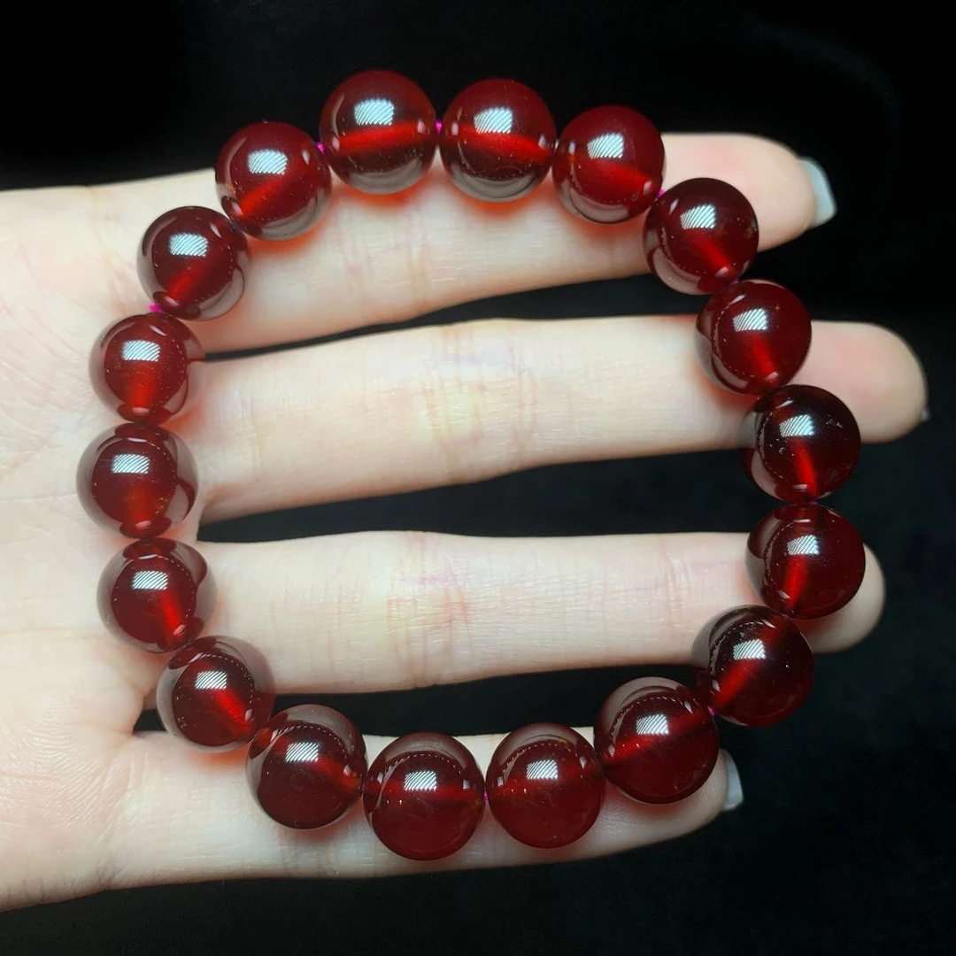 【小宝珠宝】27 T62722-石榴石单圈手串-10mm+