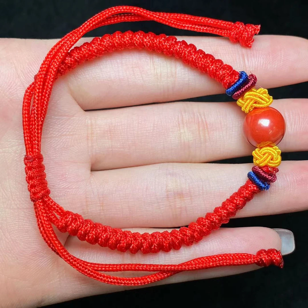 含辰砂工艺品 M214- 朱砂手绳-9mm-