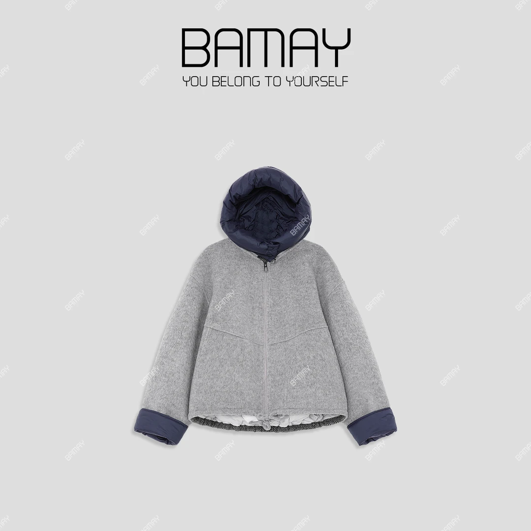 【妍妍是大妍吖】秋冬时尚韩版连帽宽松带帽羽绒服BM243DY003Q