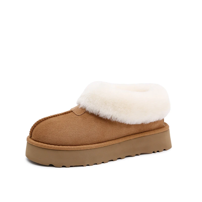 【云云】皮毛一体毛毛鞋2023秋冬新款加绒加厚保暖雪地靴女MT4810