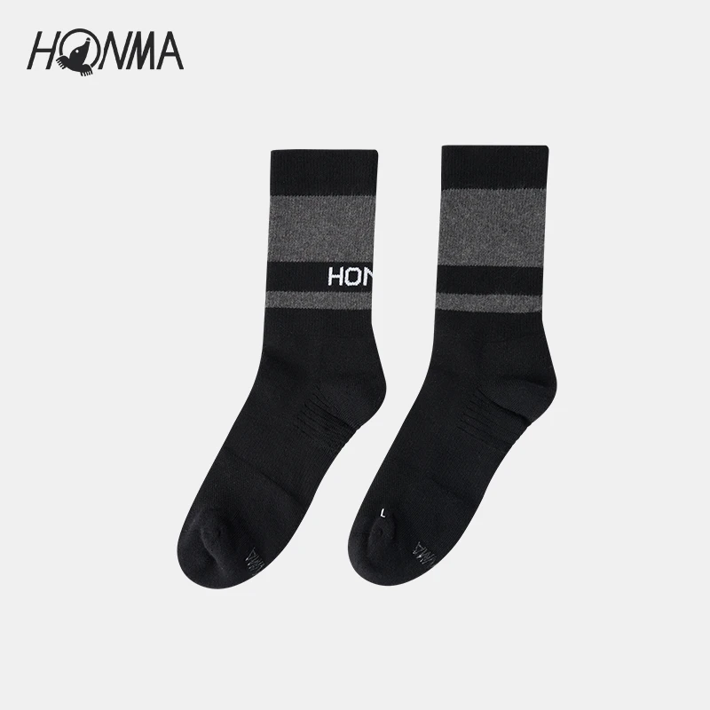 【专业高尔夫】HONMA条纹男袜男士袜子运动透气男袜HMJQ011R009