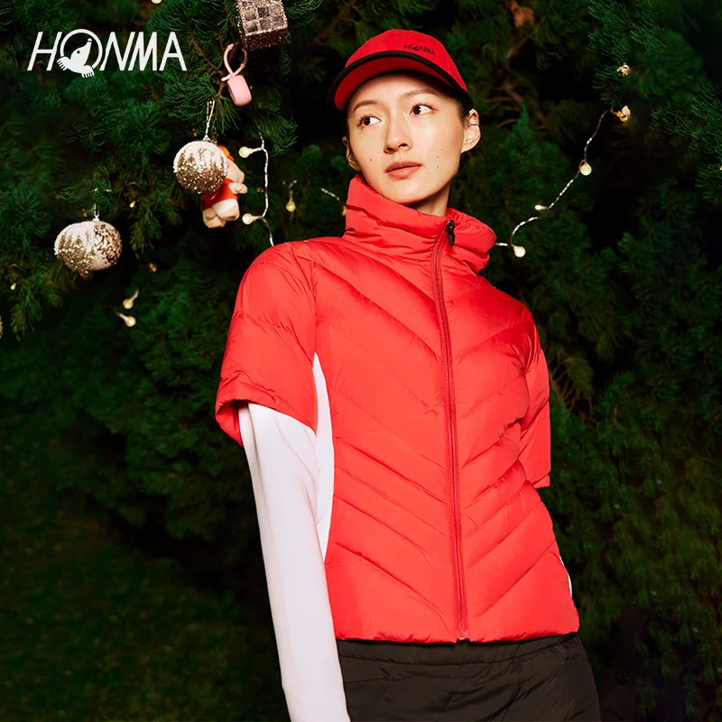【专业高尔夫】HONMA服饰女士防寒服圣诞情侣款修身HWID121R651