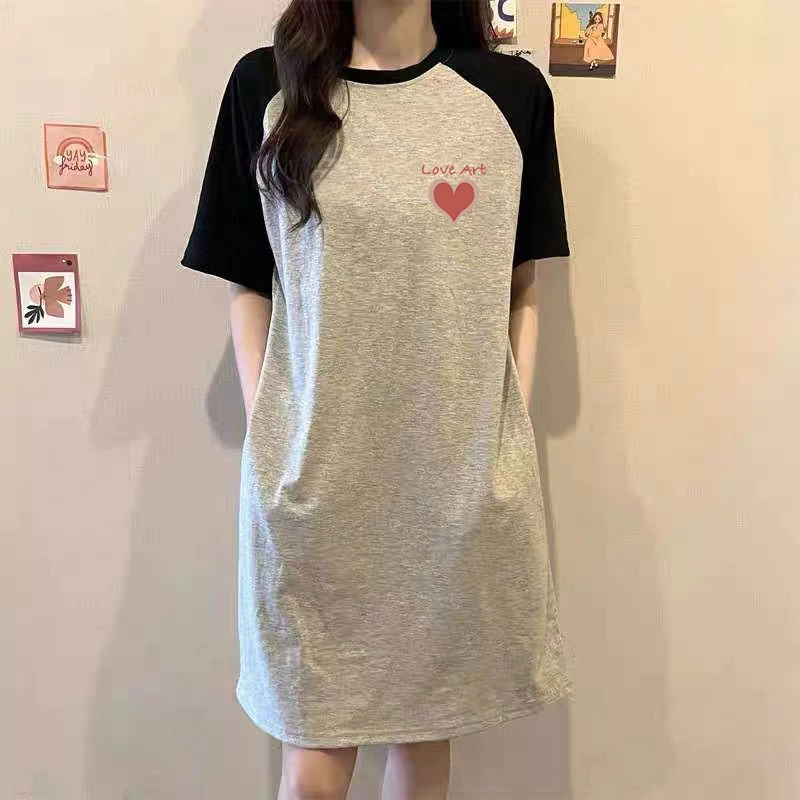 大码微胖女装显瘦宽松连衣裙女法式气长袖连衣裙大码mm显瘦遮肉