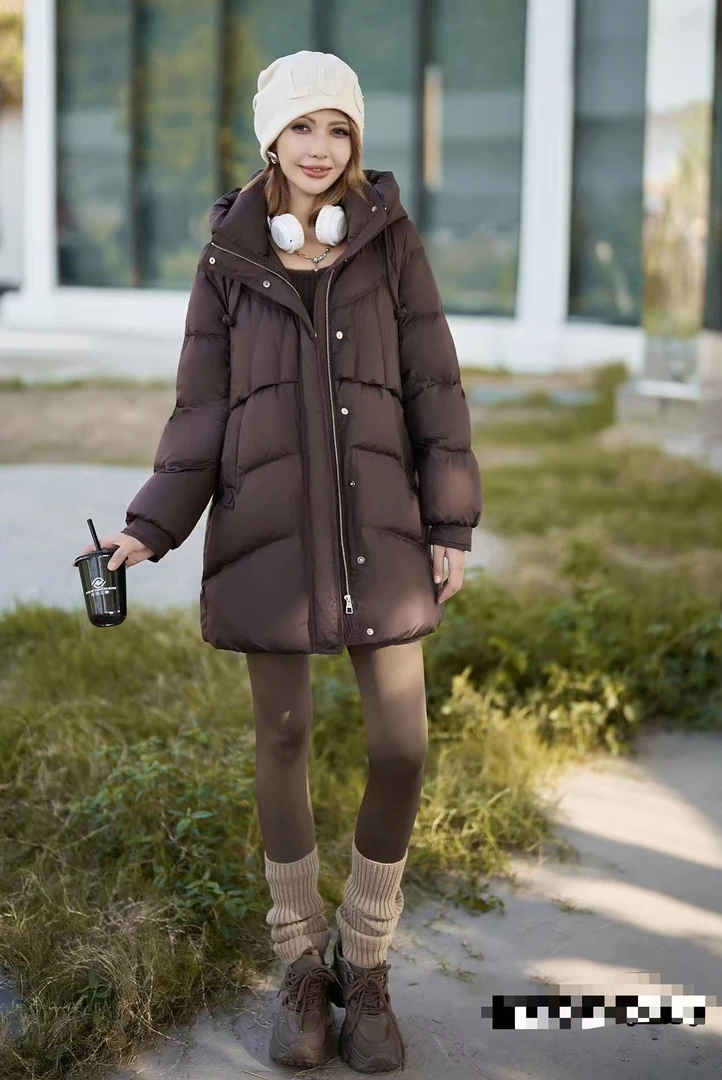 【大润】中长款加厚宽松休闲羽绒服