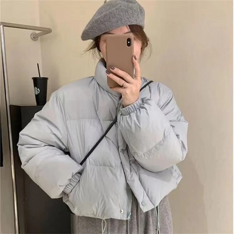 棉服女外套韩版短款面包服小个子大码港风宽松棉服学生