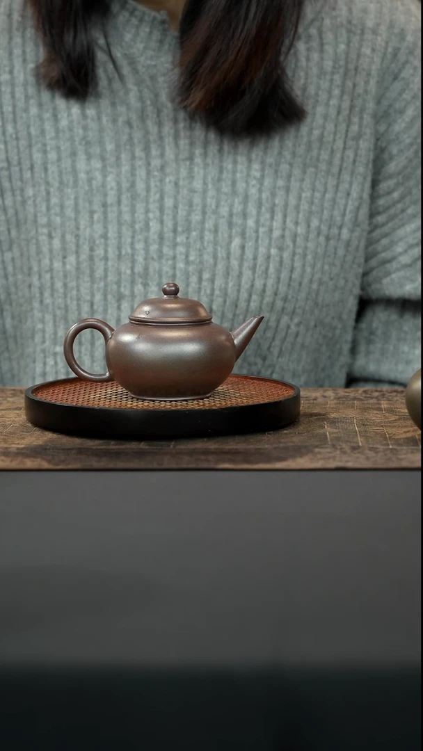 【闪购商品】紫砂茶壶柴烧水平壶170cc