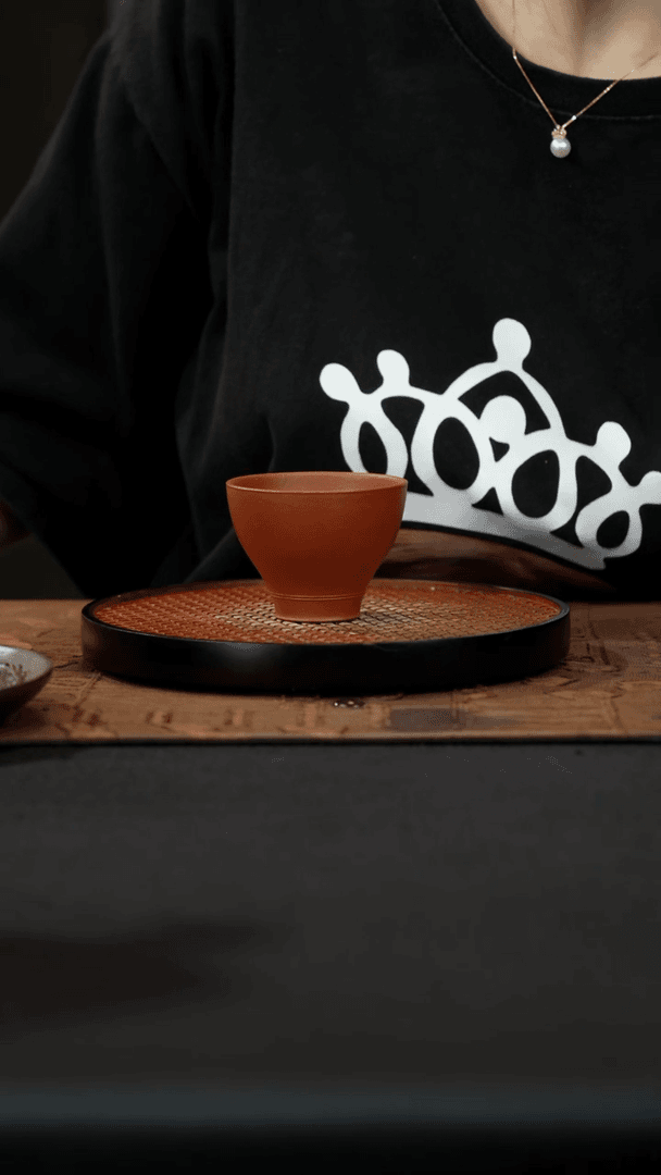 【闪购商品】紫砂茶壶红降坡高款主人杯70cc
