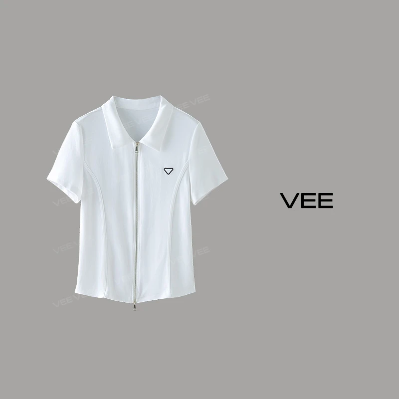 【短视频】VEE【城市节奏】新品天丝polo领双头拉链绣花短袖T恤