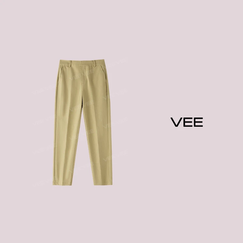 【短视频】VEE【手熨裤】新款经典通勤百搭手熨面料烟管裤女士