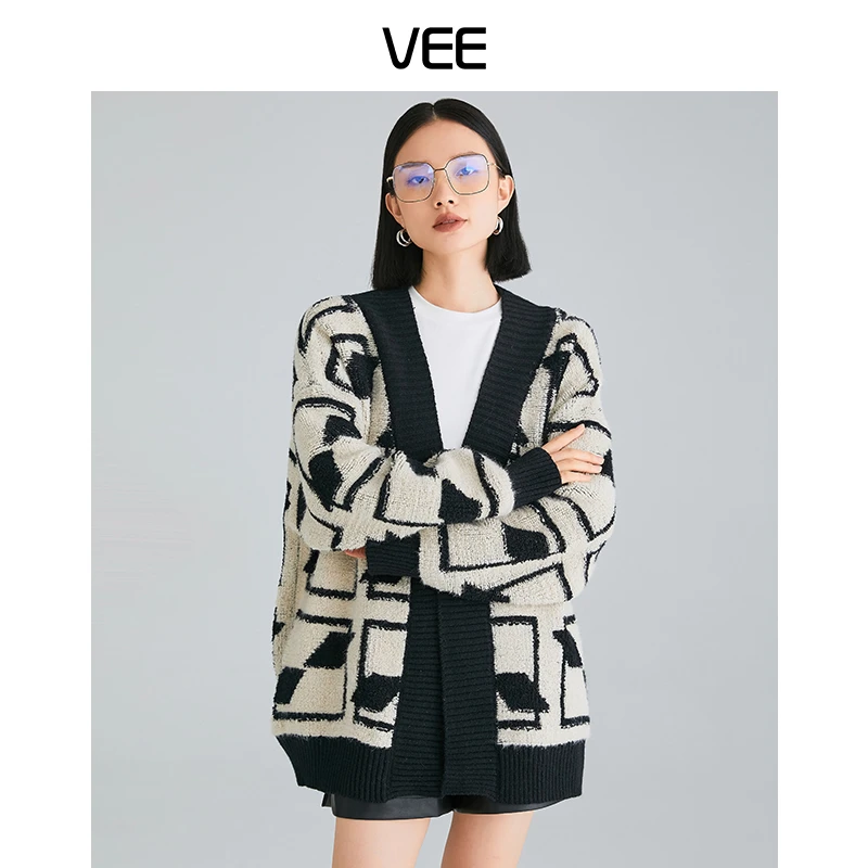 VEE【慵懒冬日】百搭休闲气质宽松慵懒舒适针织外套