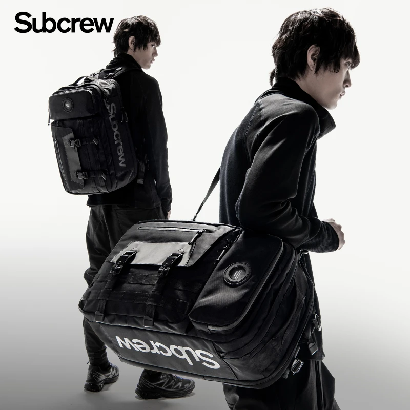 Subcrew 双11潮牌机能风健身训练包户外防泼水大容量男旅行斜挎包