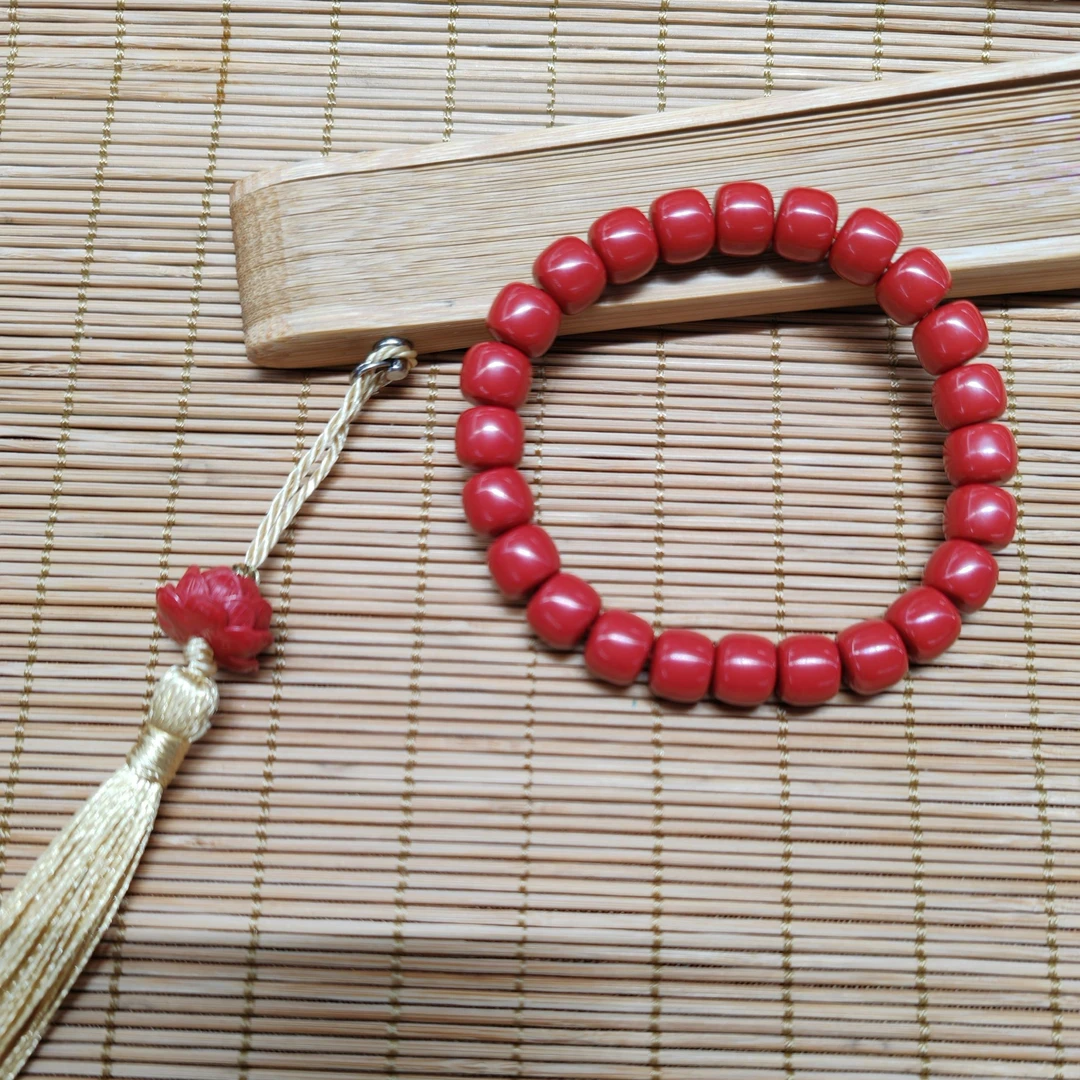 含辰砂工艺品红丹朱砂  高含量帝王砂老型桶珠时尚手串