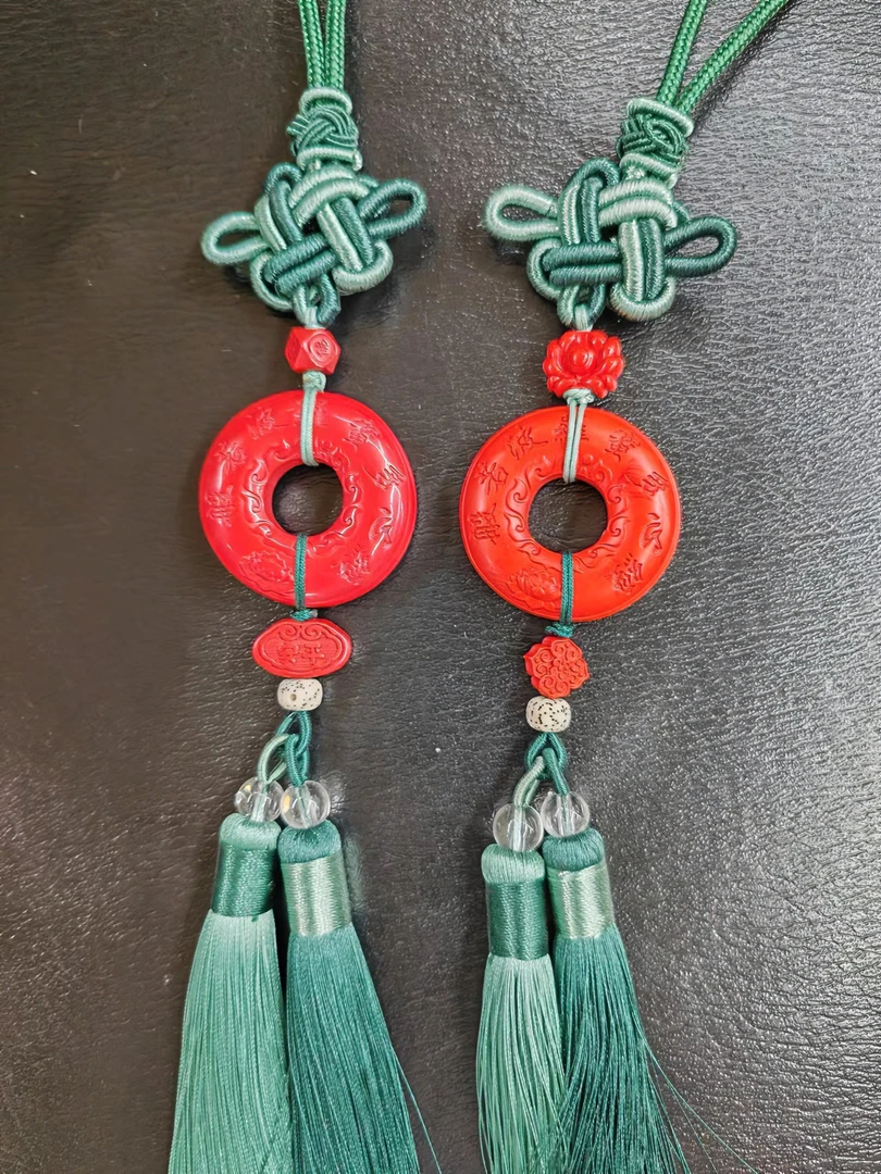 含辰砂工艺品红丹朱砂 含辰砂 保真朱砂般若心经平安扣车挂