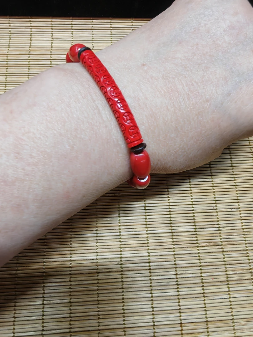 含辰砂工艺品红丹朱砂 高含量帝王砂金钱桶珠手串