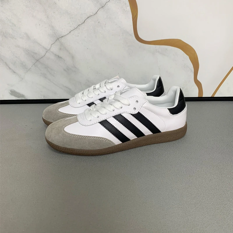 经典潮流复古女款爆款真皮时尚百搭潮鞋低帮休闲鞋平底舒适德训鞋