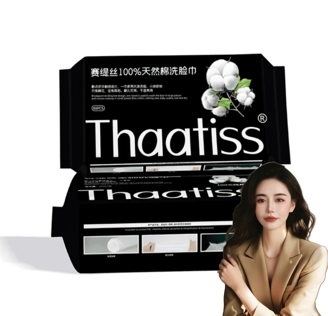 赛缇丝100%天然棉洗脸巾（4包/提）