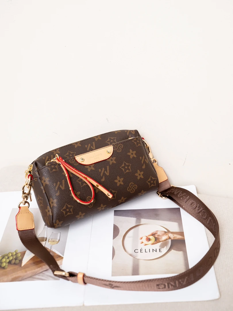 古仔轻奢女包（新款多层斜跨包）休闲气质网红时尚百搭真皮复古长款