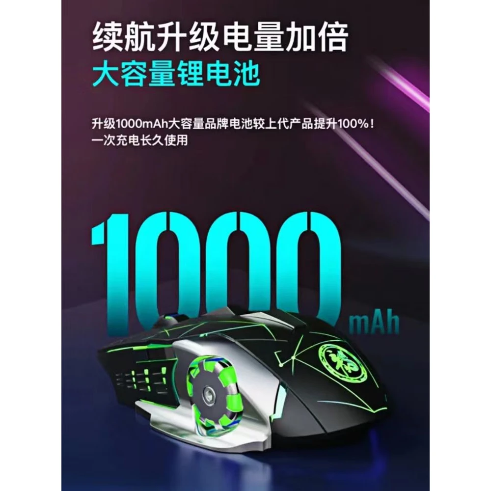 无线蓝牙鼠标通用可Typec充电游戏电竞办公静音电脑笔记本台式机