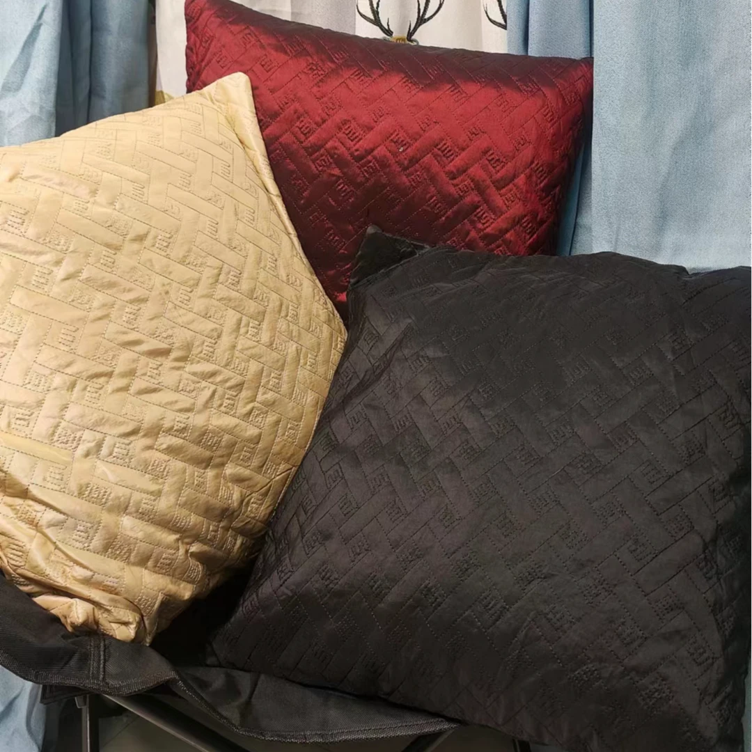 新人福利 四个纯色抱枕套坐垫套简约客厅大靠背床头腰枕套不含芯