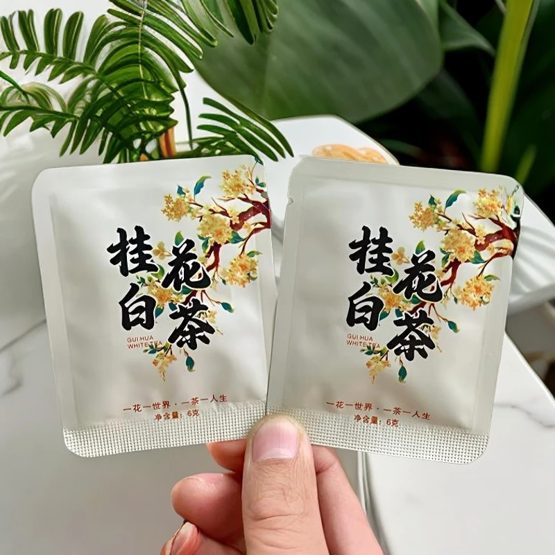 桂花白茶老寿眉桂花香紧压调味茶小包装福鼎老白茶古树白茶饼干茶